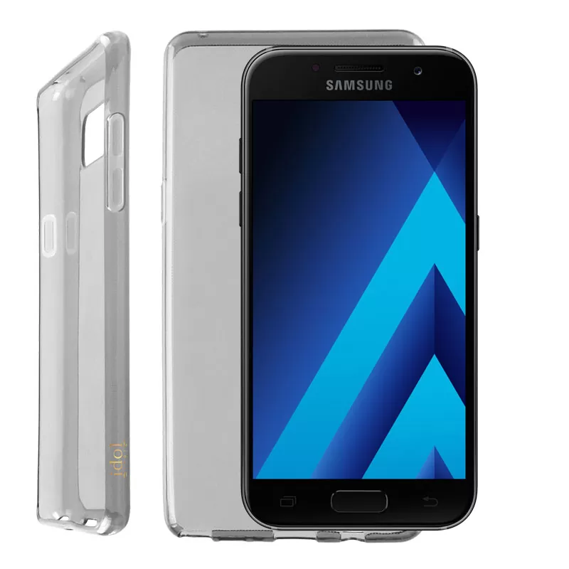 IDOL 1991 AIR SLIM TPU ΘΗΚΗ SAMSUNG A3 2017 A320 4.7in ΔΙΑΦΑΝΗ ΓΚΡΙ