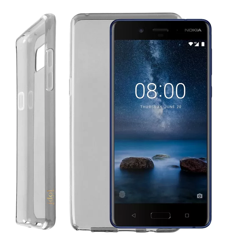 IDOL 1991 AIR SLIM TPU ΘΗΚΗ NOKIA 8 5.3in ΔΙΑΦΑΝΗ ΓΚΡΙ