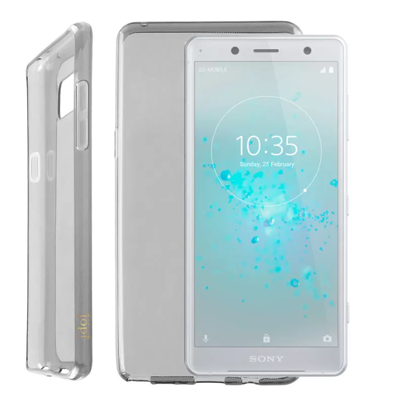 IDOL 1991 AIR SLIM TPU ΘΗΚΗ SONY XPERIA XZ2 COMPACT 5.0in ΔΙΑΦΑΝΗ ΓΚΡΙ