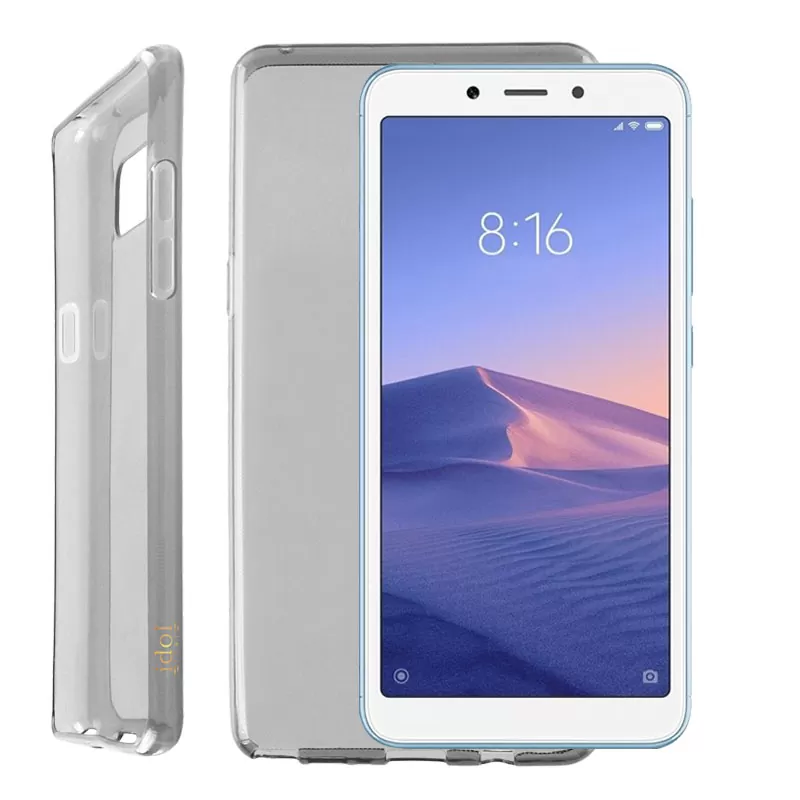 IDOL 1991 AIR SLIM TPU ΘΗΚΗ XIAOMI REDMI 6Α/6 5.45in ΔΙΑΦΑΝΗ ΓΚΡΙ
