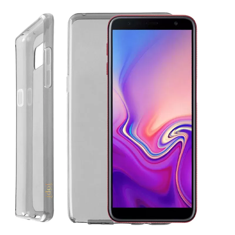 IDOL 1991 AIR SLIM TPU ΘΗΚΗ SAMSUNG J6 PLUS J610 6.0in ΔΙΑΦΑΝΗ ΓΚΡΙ