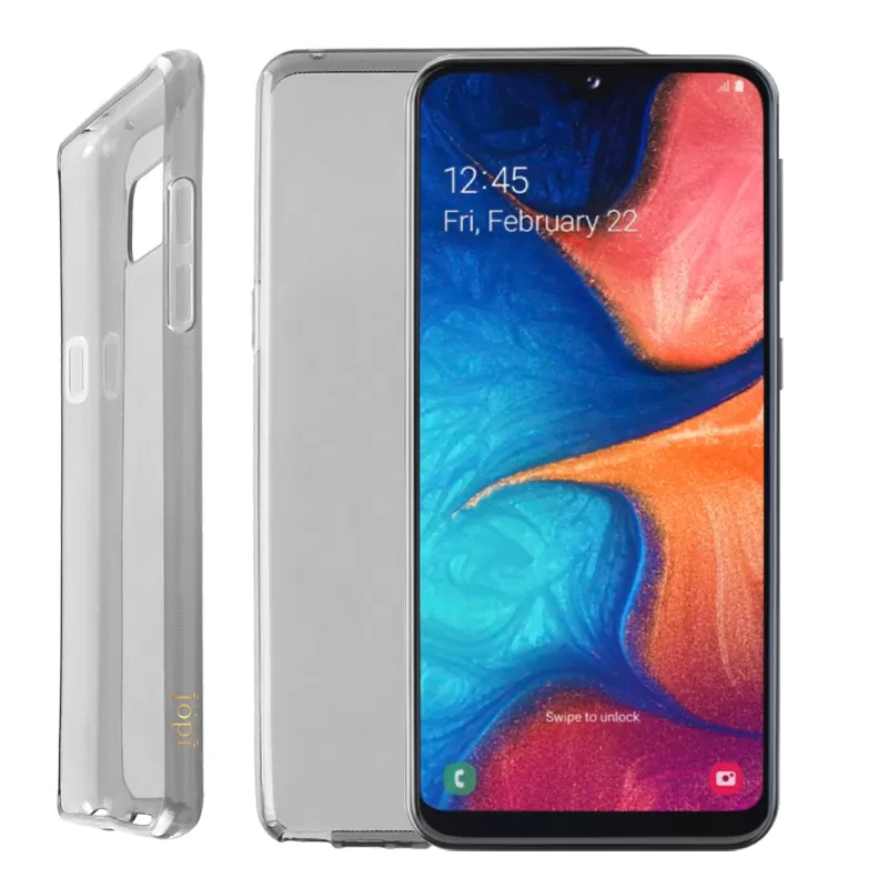 IDOL 1991 AIR SLIM TPU ΘΗΚΗ SAMSUNG A20e 2019 A202 5.8in ΔΙΑΦΑΝΗ ΓΚΡΙ
