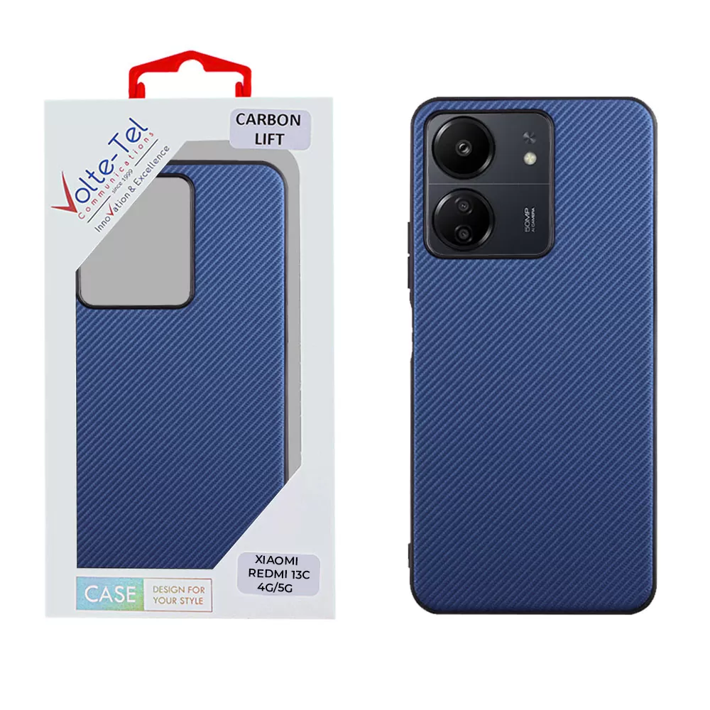 VOLTE-TEL CARBON LIFT ΘΗΚΗ XIAOMI REDMI 13C 4G/5G 6.74in  CAMERA GUARD PROTECTION BLUE