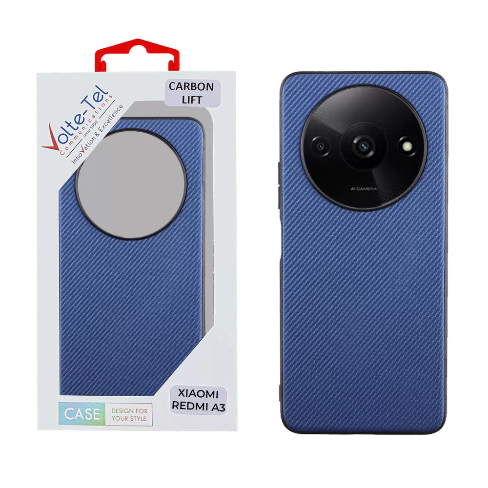 VOLTE-TEL CARBON LIFT ΘΗΚΗ XIAOMI REDMI A3 4G/A3X 4G 6.71in  CAMERA GUARD PROTECTION BLUE