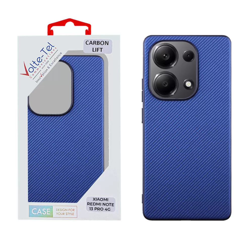 VOLTE-TEL CARBON LIFT ΘΗΚΗ XIAOMI REDMI NOTE 13 PRO 4G 6.67in  CAMERA GUARD BLUE