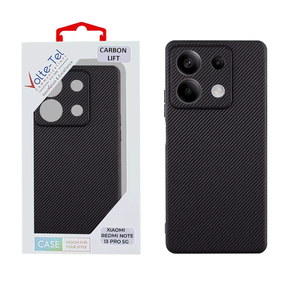 VOLTE-TEL CARBON LIFT ΘΗΚΗ XIAOMI REDMI NOTE 13 PRO 5G 6.67in  FULL CAMERA PROTECTION BLACK