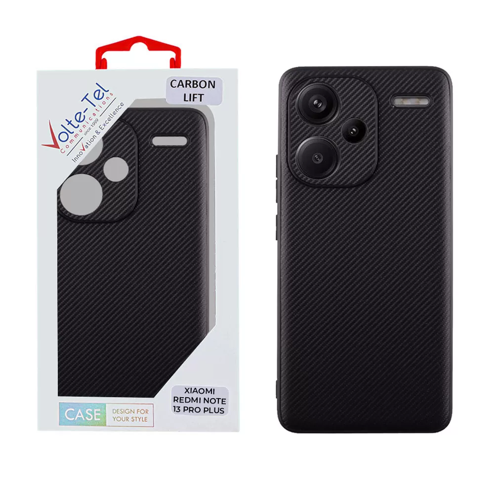 VOLTE-TEL CARBON LIFT ΘΗΚΗ XIAOMI REDMI NOTE 13 PRO PLUS 5G 6.67in  FULL CAMERA PROTECTION BLACK