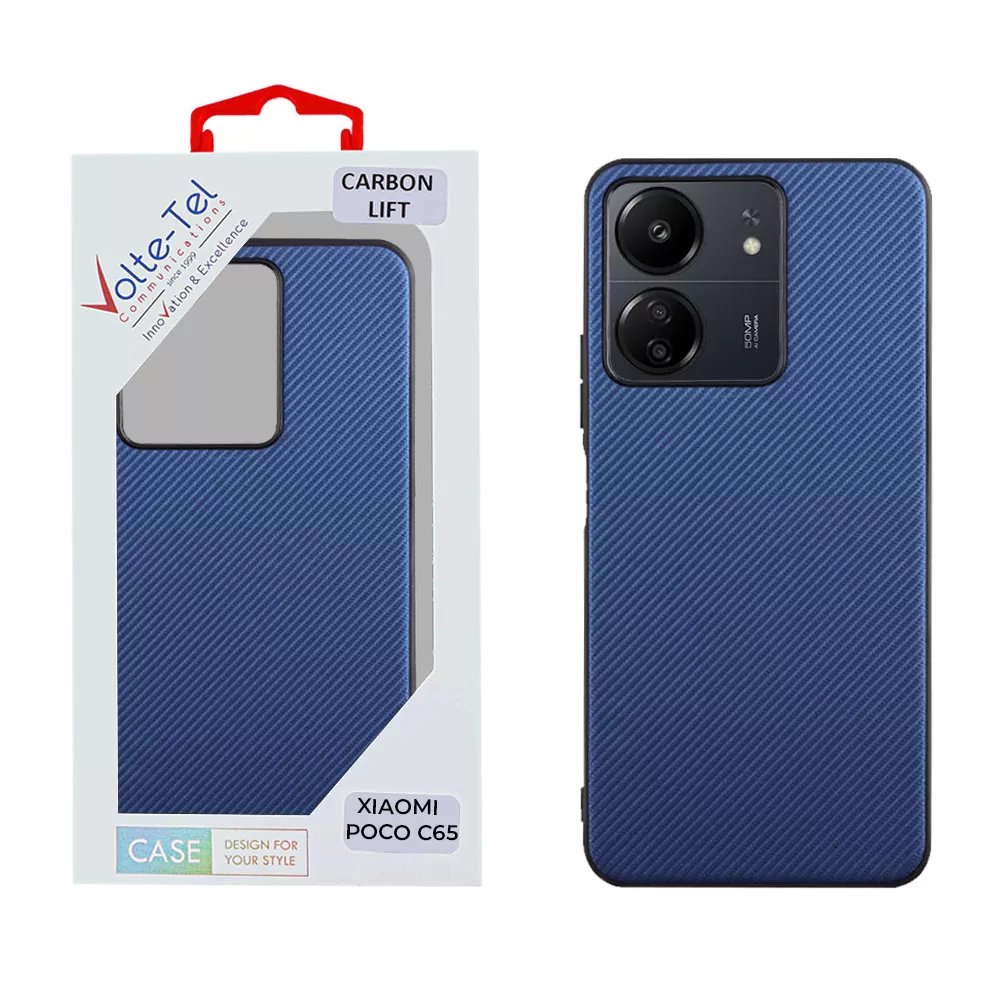 VOLTE-TEL CARBON LIFT ΘΗΚΗ XIAOMI POCO C65/ POCO M6 5G 6.74in  CAMERA GUARD PROTECTION BLUE