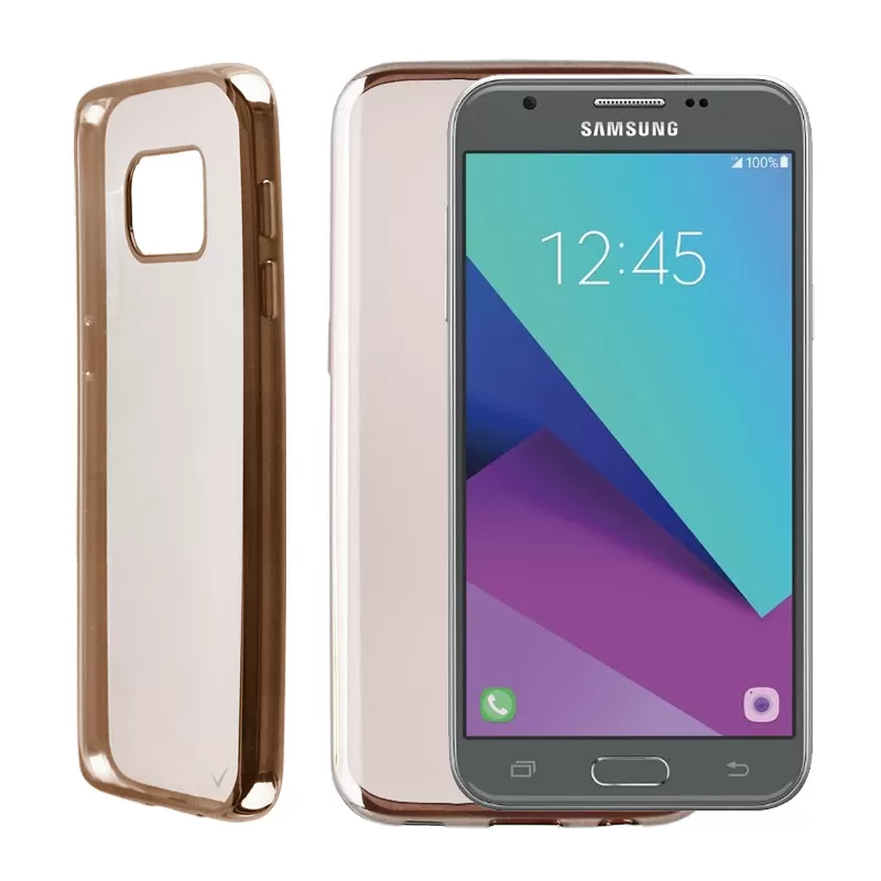 VOLTE-TEL ELECTROPLATING ΘΗΚΗ SAMSUNG J3 2017 J330 FACEPLATE  GOLD