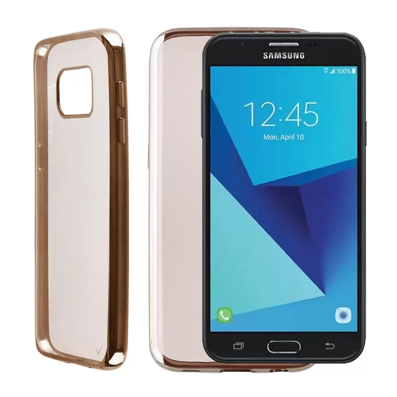 VOLTE-TEL ELECTROPLATING ΘΗΚΗ SAMSUNG J7 2017 J730 FACEPLATE  GOLD