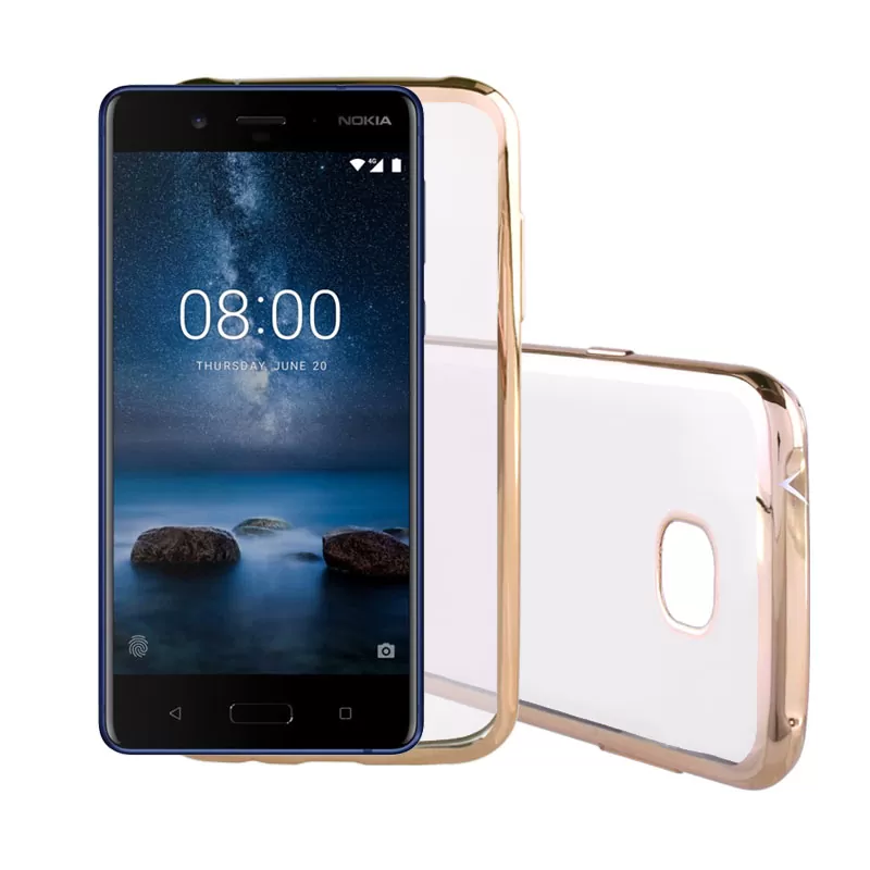 VOLTE-TEL ELECTROPLATING ΘΗΚΗ NOKIA 8 5.3" FACEPLATE  GOLD
