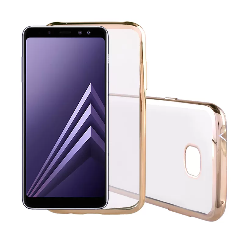 VOLTE-TEL ELECTROPLATING ΘΗΚΗ SAMSUNG A8 2018 A530 FACEPLATE  GOLD