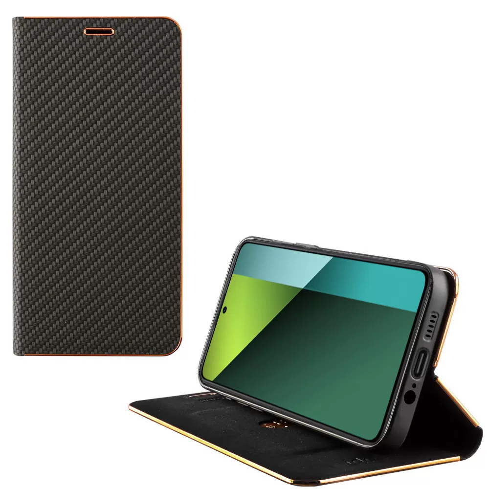 IDOL 1991 ELITE PRO ΘΗΚΗ XIAOMI REDMI NOTE 13 PRO 5G 6.67in  ANTI-RFID BOOK STAND BLACK
