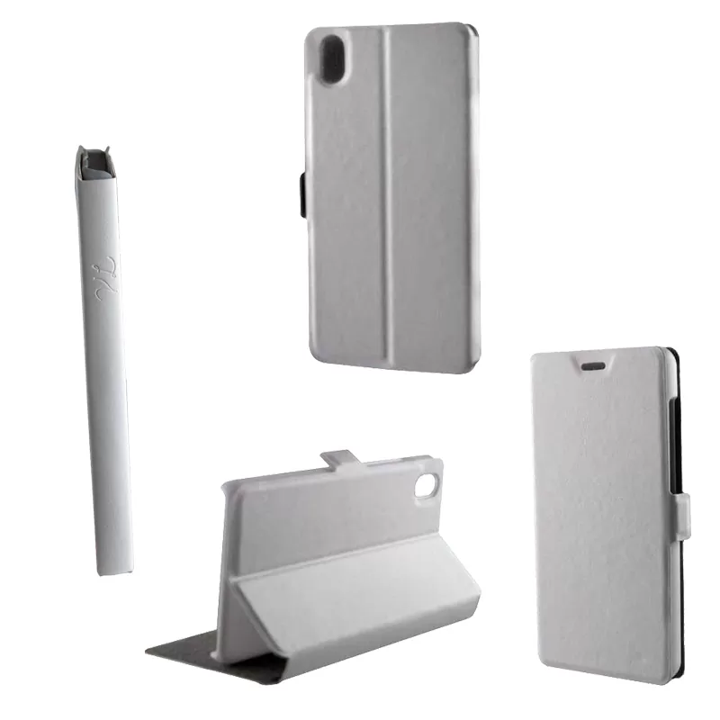 VOLTE-TEL ΘΗΚΗ LENOVO A5000 5.0" PU LEATHER BOOK-STAND WHITE