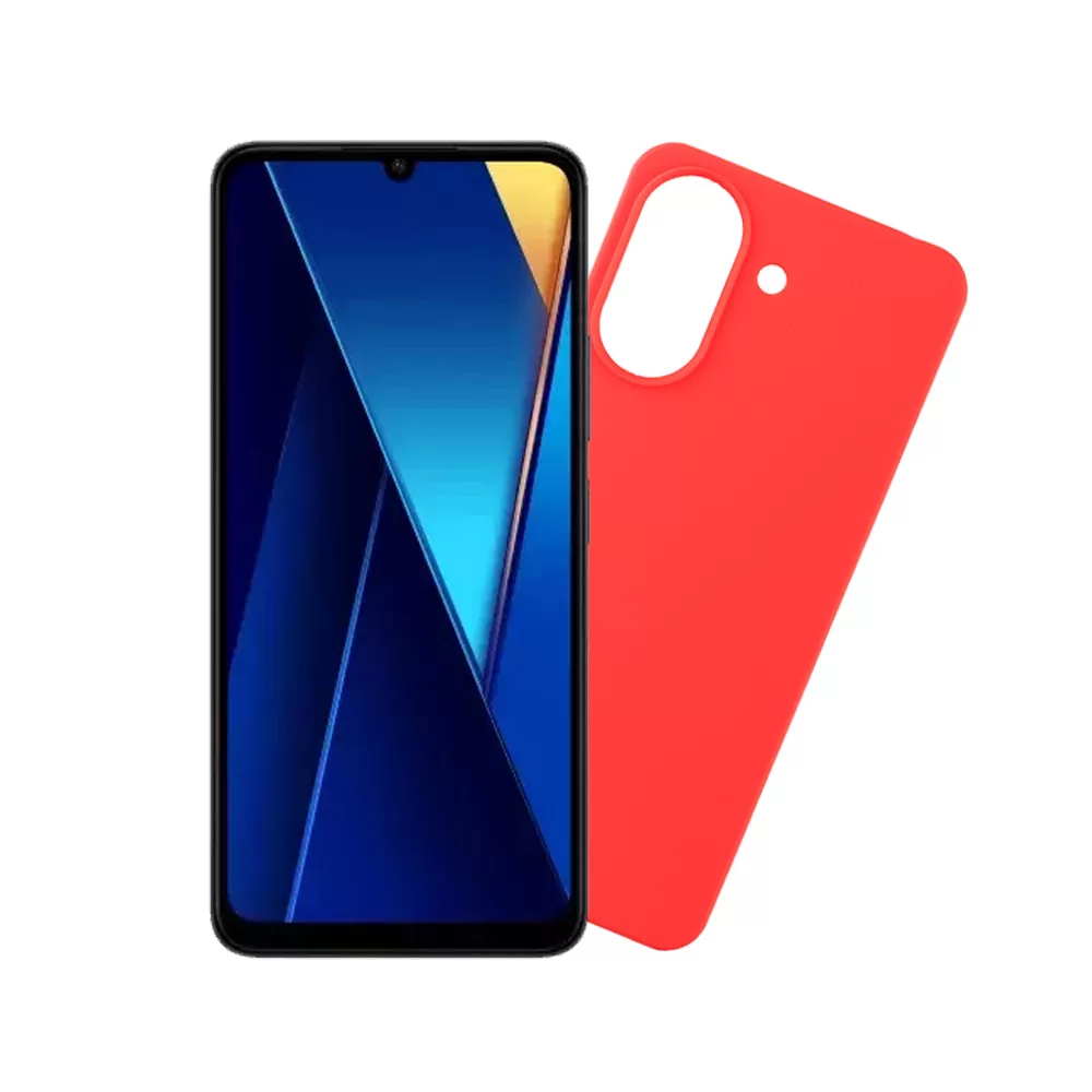 VOLTE-TEL SILICON TPU ΘΗΚΗ XIAOMI POCO C65/ POCO M6 5G 6.74in  CAMERA GUARD RED