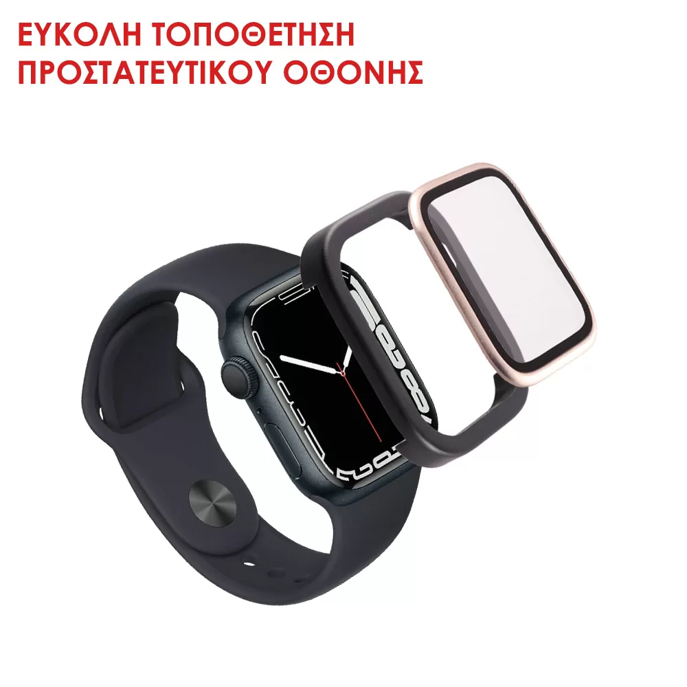 VOLTE-TEL ALUMINIUM TEMPERED GLASS APPLE WATCH 4/5/6/SE 40mm 3D CURVED 1.57in 0.30mm FULL COVER & INSTALLATION TOOL BLUE - Image 4