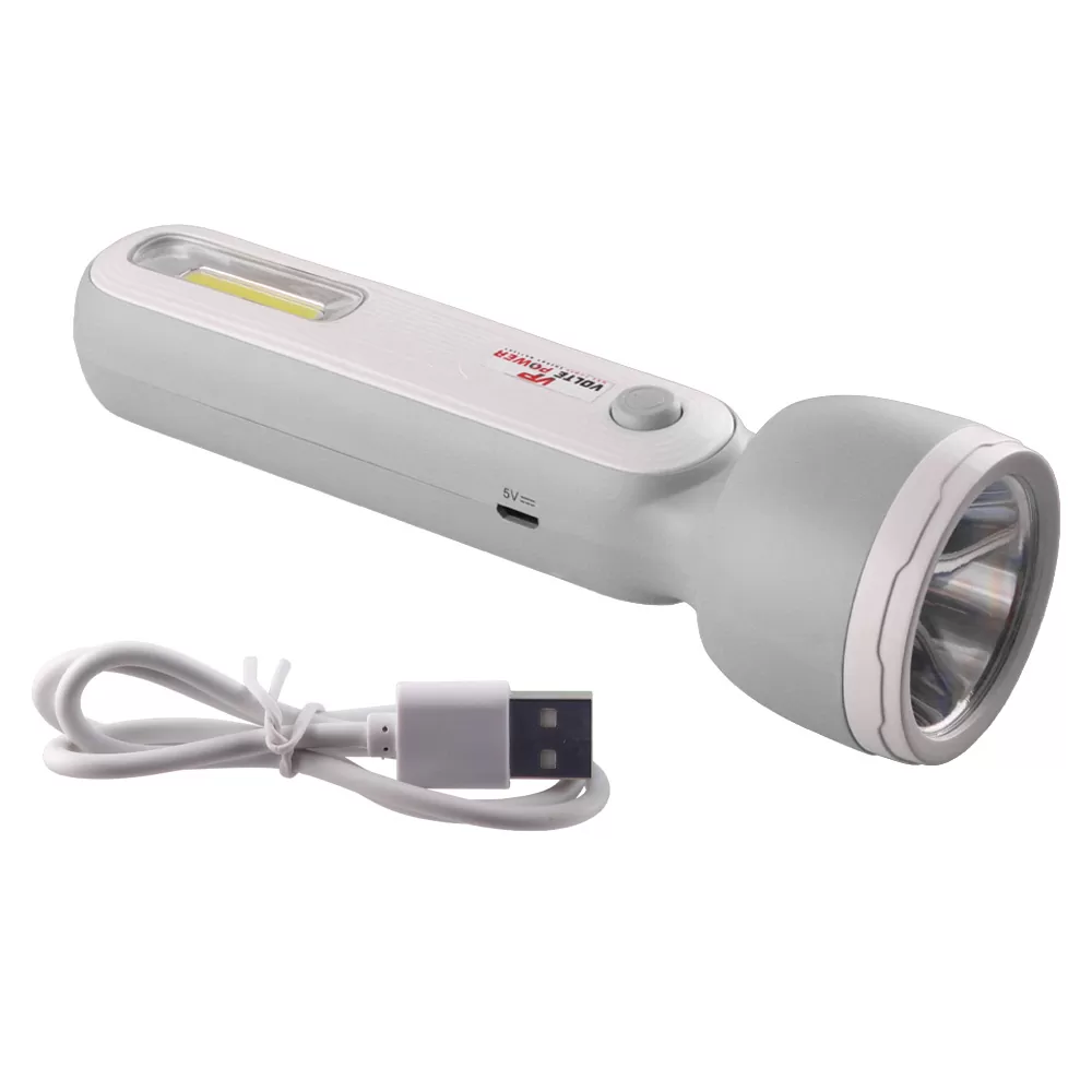 VOLTE POWER VP1831 ΦΑΚΟΣ ΧΕΙΡΟΣ 3W LED+1W COB 180 LUMENS ΓΚΡΙ - Image 4
