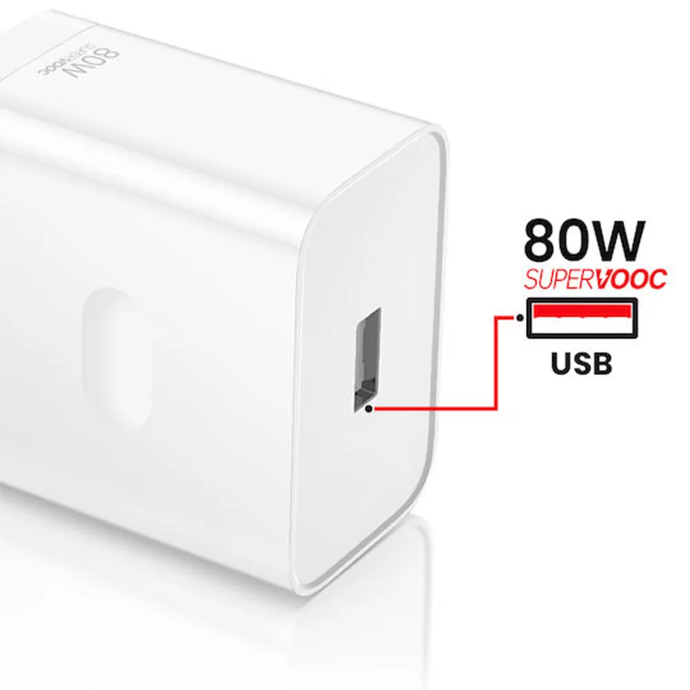 TRAVEL ONEPLUS 5461100064 GAN USB-A 80W 5V/3A 9V/3A 12V/3A /15V/3A 11V/7.3A WHITE PACKING OR - Image 4