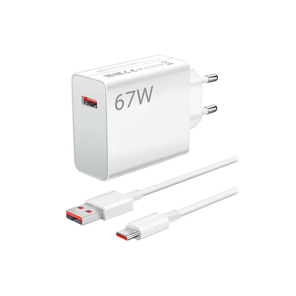 TRAVEL XIAOMI BHR9465EU HYPERCHARGE USB A 5V/3A 5-20V/6.2A/3.25A 67W + USB A TO TYPE C 3A WHITE PACKING OR - Image 3
