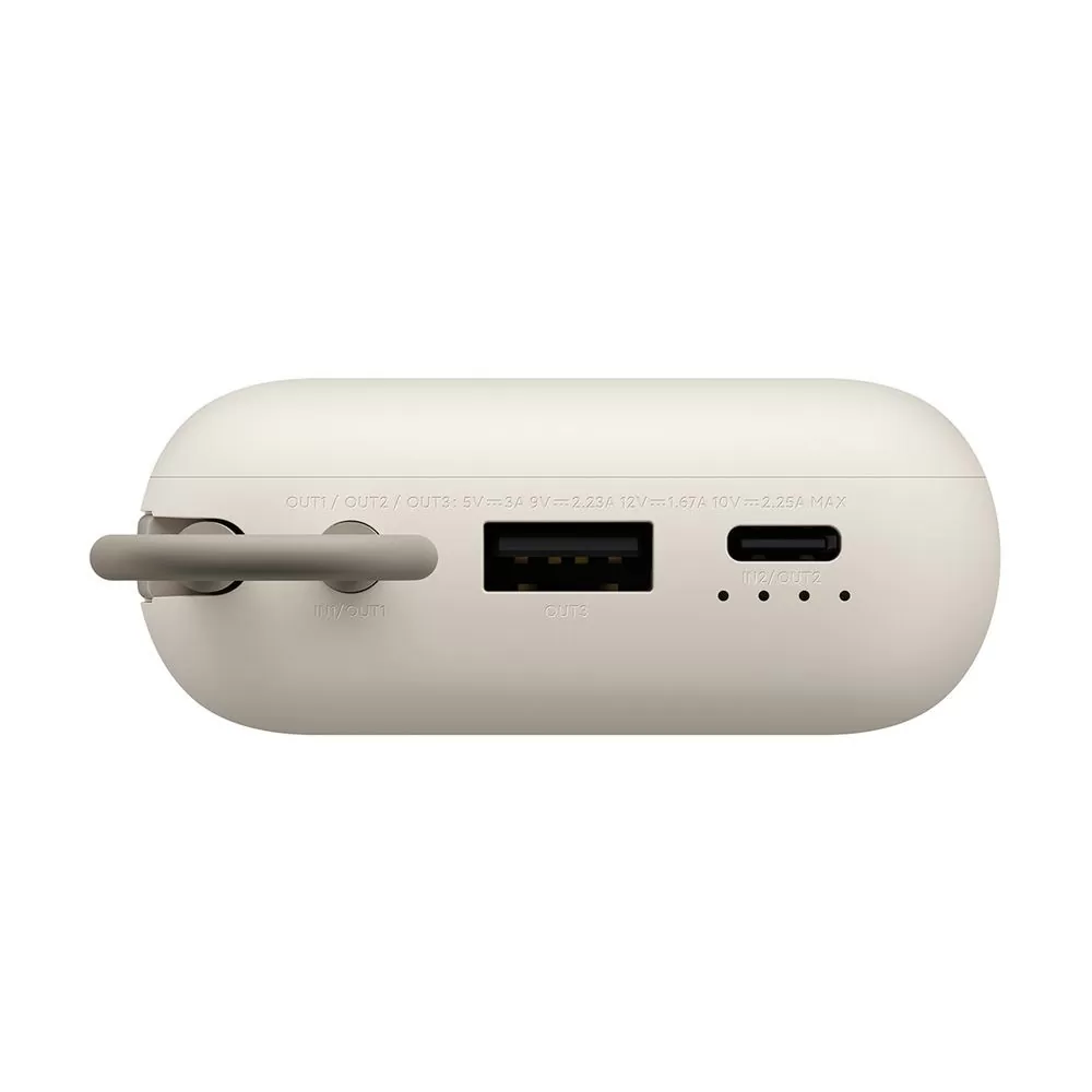 XIAOMI POWER BANK BHR9072GL 10000mAh 2 X 3.A USB-TYPE C FAST CHARGE (INTEGRATED USB-C CABLE) 22.5W BEIGE OR - Image 2
