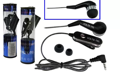 HANDS FREE NOKIA 5200/6300 ROPE VOLTE-TEL VT607+VT237 ON/OFF 2pcs BLACK - Image 4