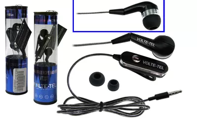 HANDS FREE LG KG800/KU990 ROPE VOLTE-TEL VT607+VT237 ON/OFF 2pcs BLACK - Image 4