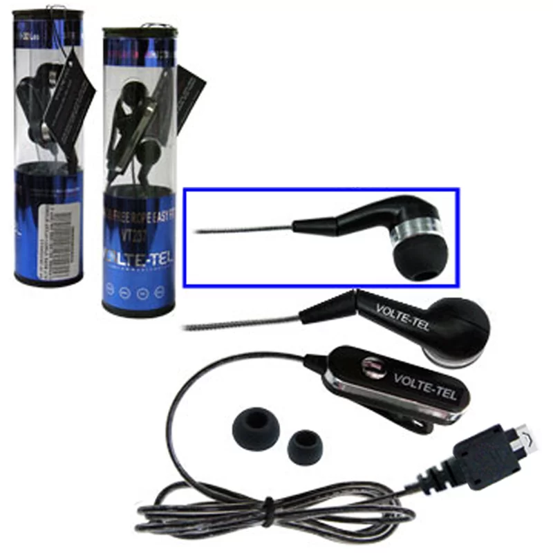 HANDS FREE LG KG800/KU990 ROPE VOLTE-TEL VT607+VT237 ON/OFF 2pcs BLACK - Image 2