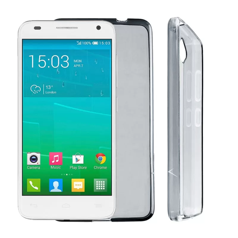 VOLTE-TEL SLIMCOLOR TPU ΘΗΚΗ ALCATEL SLIMCOLOR TPU IDOL 2 MINI 6036Y ΔΙΑΦΑΝΗ ΓΚΡΙ