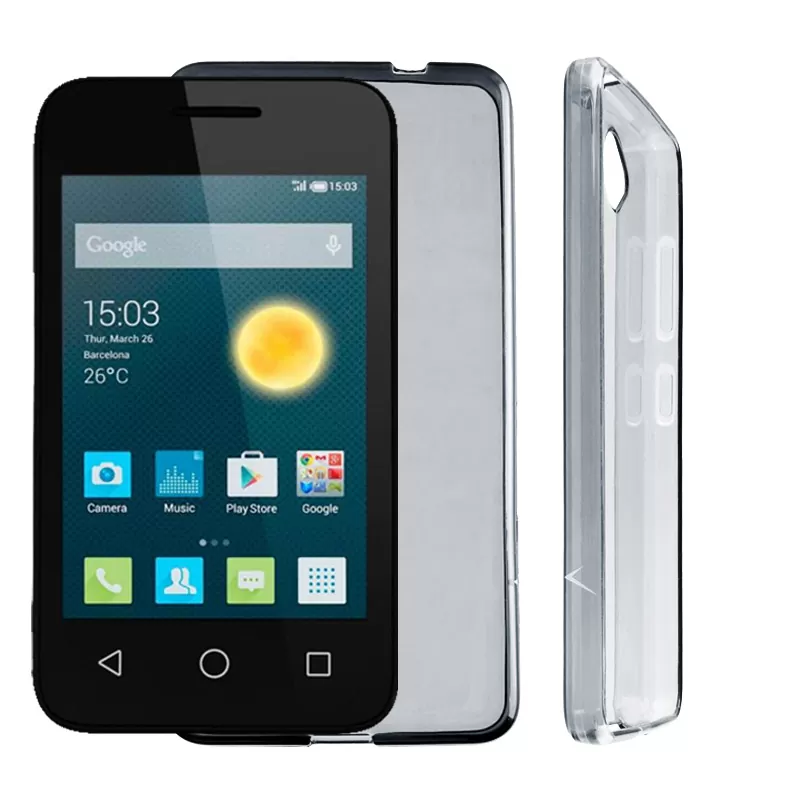 VOLTE-TEL SLIMCOLOR TPU ΘΗΚΗ ALCATEL SLIMCOLOR TPU PIXI 3 3.5in 4009D ΔΙΑΦΑΝΗ ΓΚΡΙ