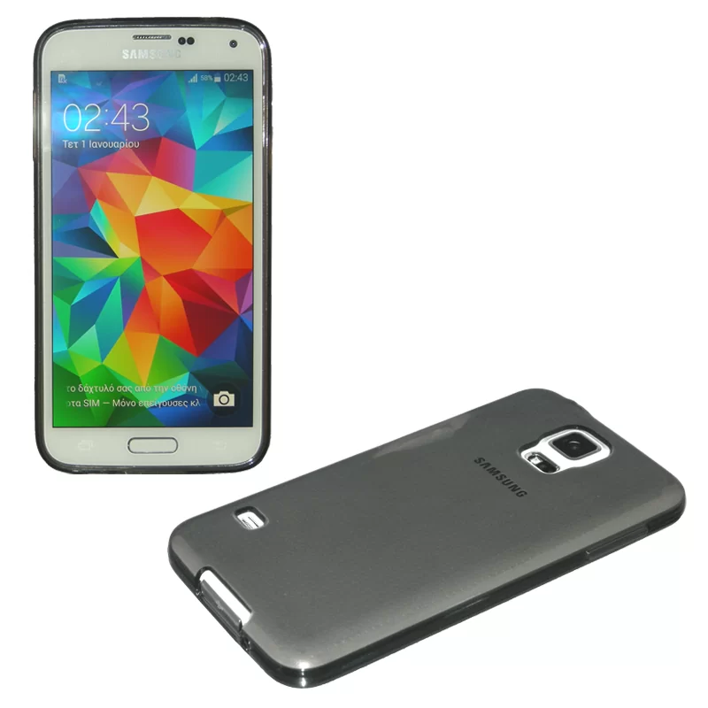 VOLTE-TEL SLIMCOLOR TPU ΘΗΚΗ SAMSUNG S5 G900 ΔΙΑΦΑΝΗ ΓΚΡΙ