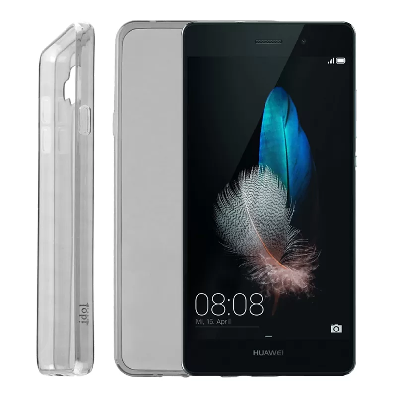 IDOL 1991 ULTRA THIN TPU ΘΗΚΗ HUAWEI P8 LITE 0.3mm ΔΙΑΦΑΝΗ ΓΚΡΙ