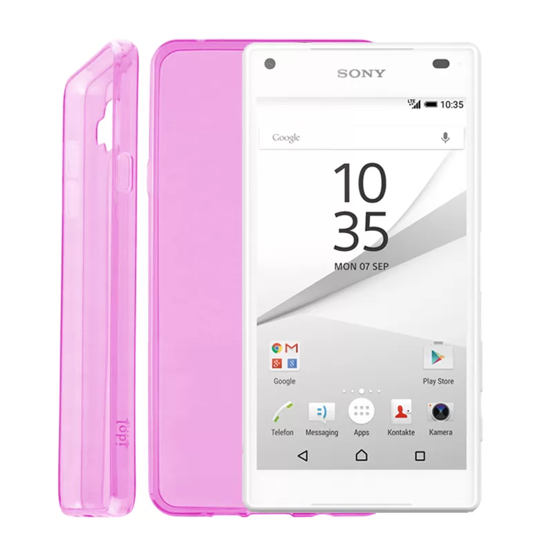 IDOL 1991 ΘΗΚΗ SONY Z5 COMPACT ULTRA THIN TPU 0.3mm ΔΙΑΦΑΝΗ ΡΟΖ