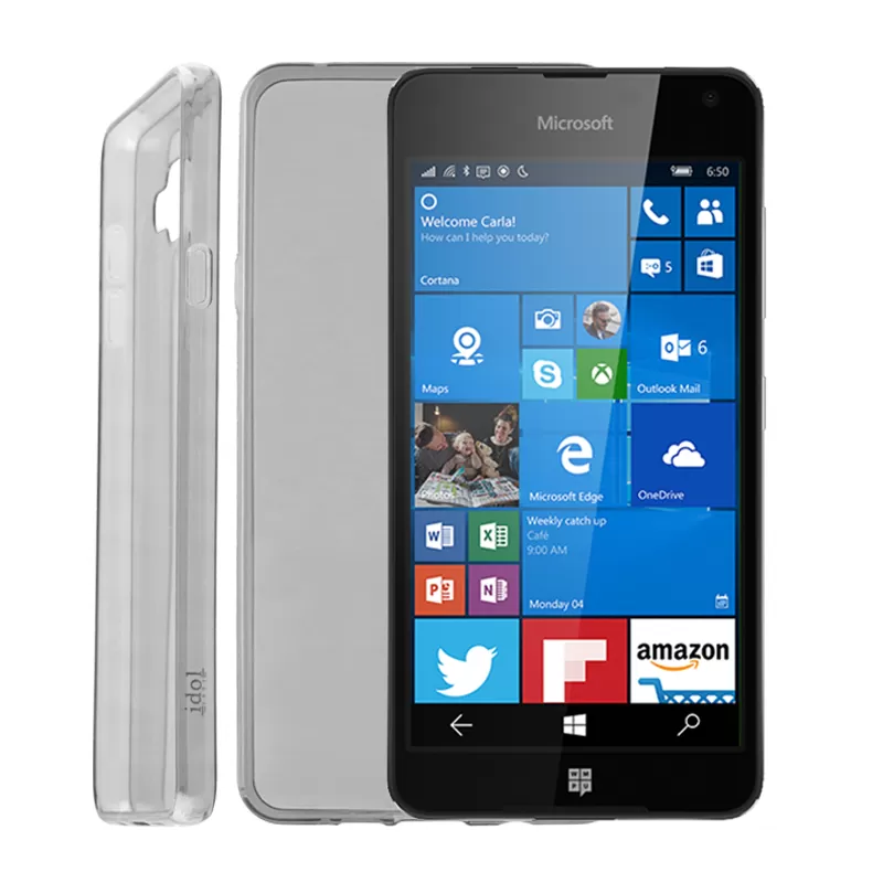 IDOL 1991 ULTRA THIN TPU ΘΗΚΗ MICROSOFT LUMIA 650 5in 0.3mm ΔΙΑΦΑΝΗ ΓΚΡΙ