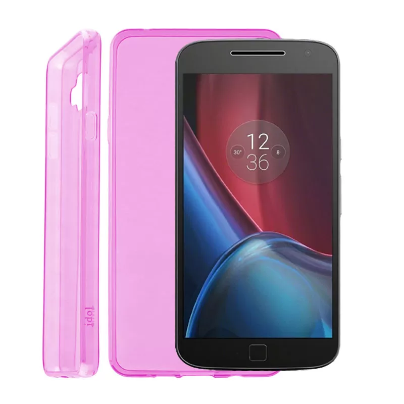 IDOL 1991 ULTRA THIN TPU ΘΗΚΗ MOTOROLA MOTO G4 PLUS XT1642 0.3mm ΔΙΑΦΑΝΗ ΡΟΖ