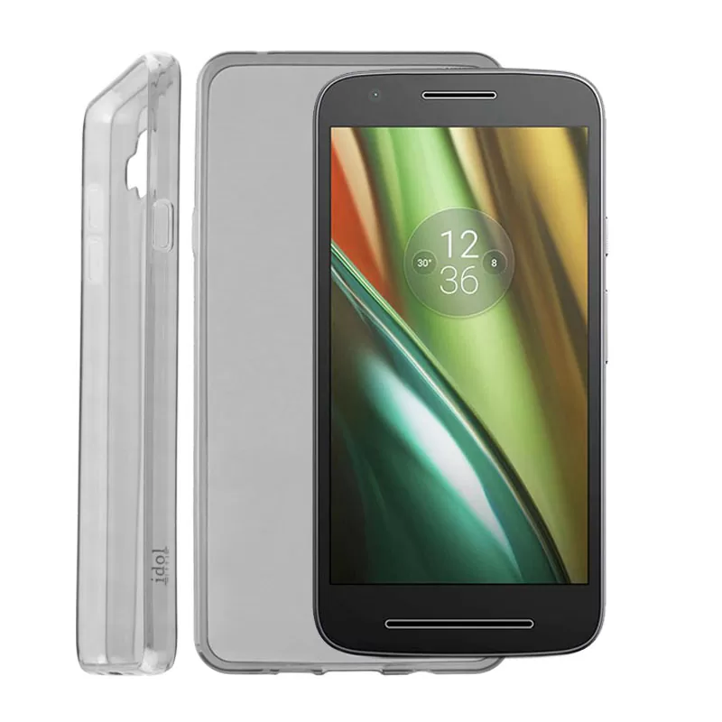 IDOL 1991 ULTRA THIN TPU ΘΗΚΗ MOTOROLA MOTO E3 3 GEN. 0.3mm ΔΙΑΦΑΝΗ ΓΚΡΙ