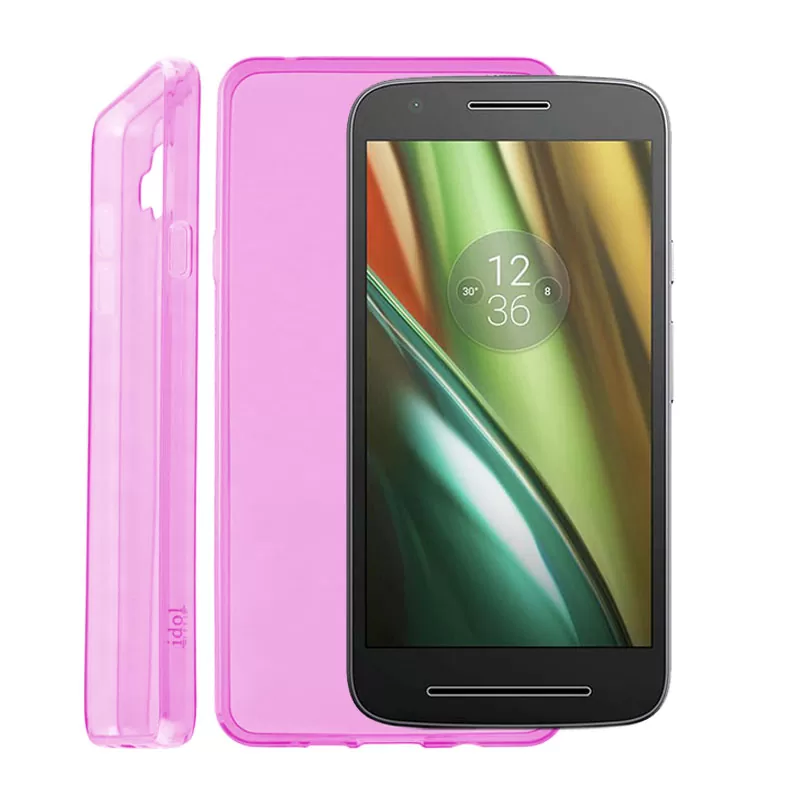 IDOL 1991 ULTRA THIN TPU ΘΗΚΗ MOTOROLA MOTO E3 3 GEN. 0.3mm ΔΙΑΦΑΝΗ ΡΟΖ
