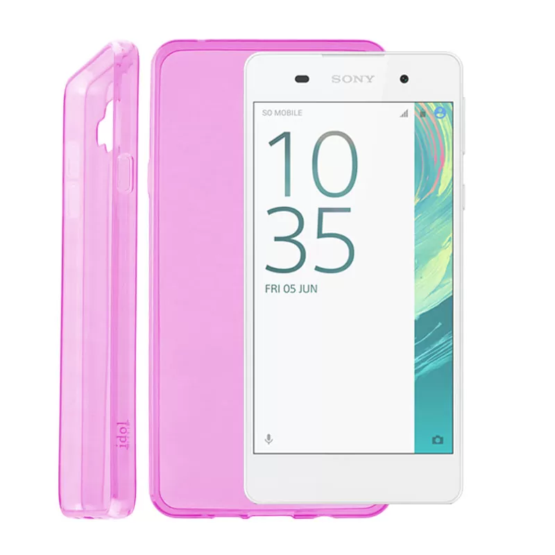 IDOL 1991 ULTRA THIN TPU ΘΗΚΗ SONY XPERIA E5 F3311 0.3mm ΔΙΑΦΑΝΗ ΡΟΖ