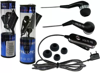 HANDS FREE SONY ERICSSON K750 ROPE VT607+VT237 STEREO ON/OFF 2pcs BLACK