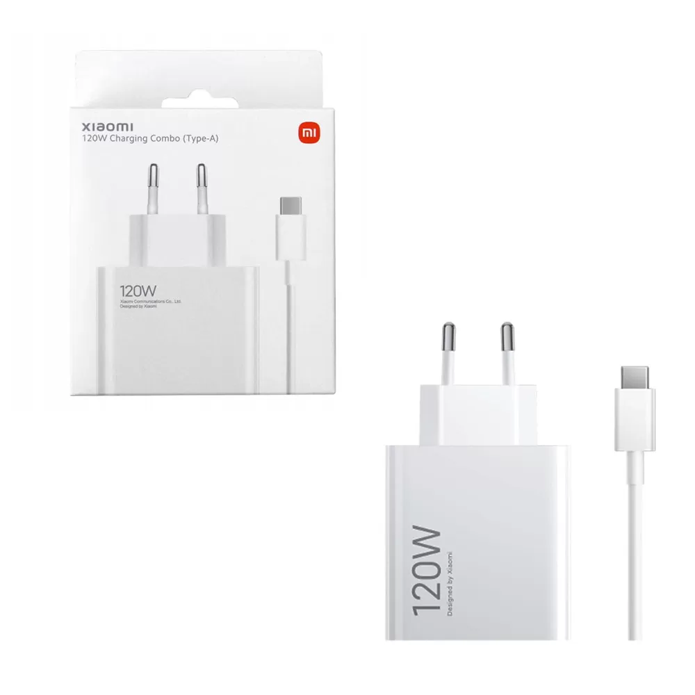 TRAVEL XIAOMI BHR9462EU HYPERCHARGE GAN USB A 5V/3A 9V/3A 11V/6A 20V/6A 120W + USB A TO TYPE C 6A WHITE PACKING OR
