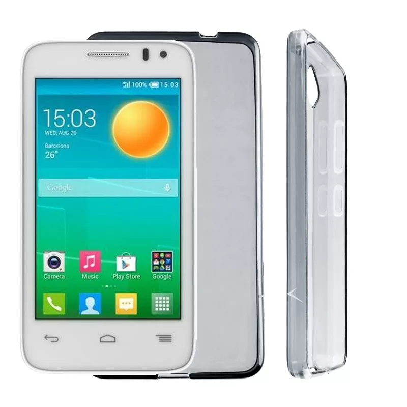 VOLTE-TEL SLIMCOLOR TPU ΘΗΚΗ ALCATEL SLIMCOLOR TPU POP D3 4037 ΔΙΑΦΑΝΗ ΓΚΡΙ