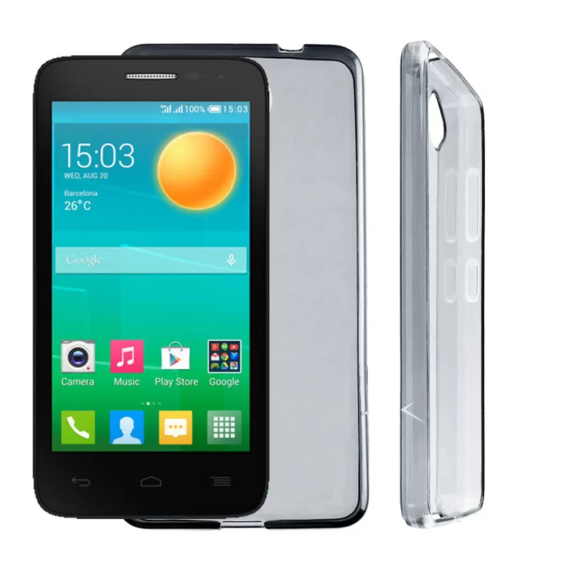 VOLTE-TEL SLIMCOLOR TPU ΘΗΚΗ ALCATEL SLIMCOLOR TPU POP D5 5038A ΔΙΑΦΑΝΗ ΓΚΡΙ