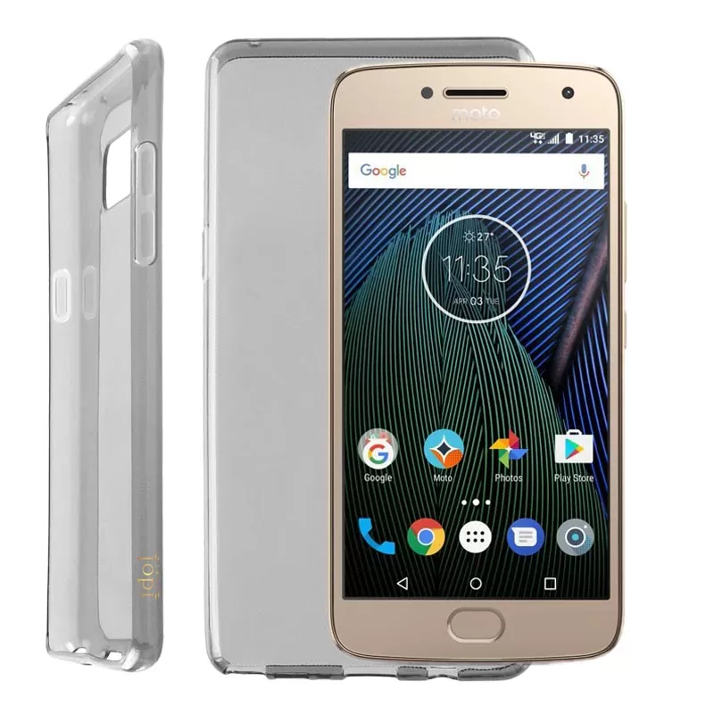 IDOL 1991 AIR SLIM TPU ΘΗΚΗ LENOVO MOTO G5 PLUS 5.2in ΔΙΑΦΑΝΗ ΓΚΡΙ