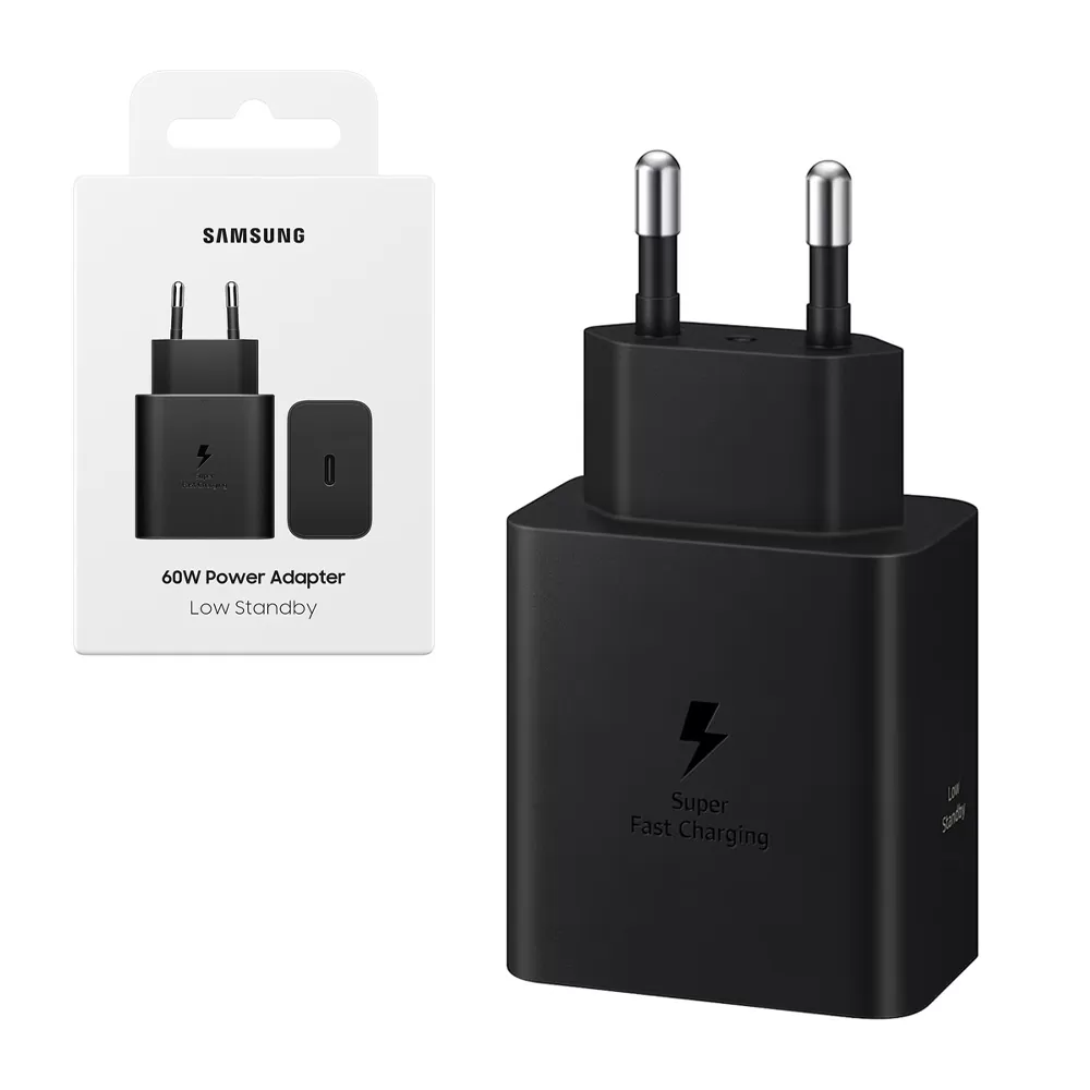 TRAVEL SAMSUNG EP-T6010NBE GAN PD 3.1 TYPE C 5V 3A/9V 3A/15V 3A/20V 3A 60W BLACK PACKING OR