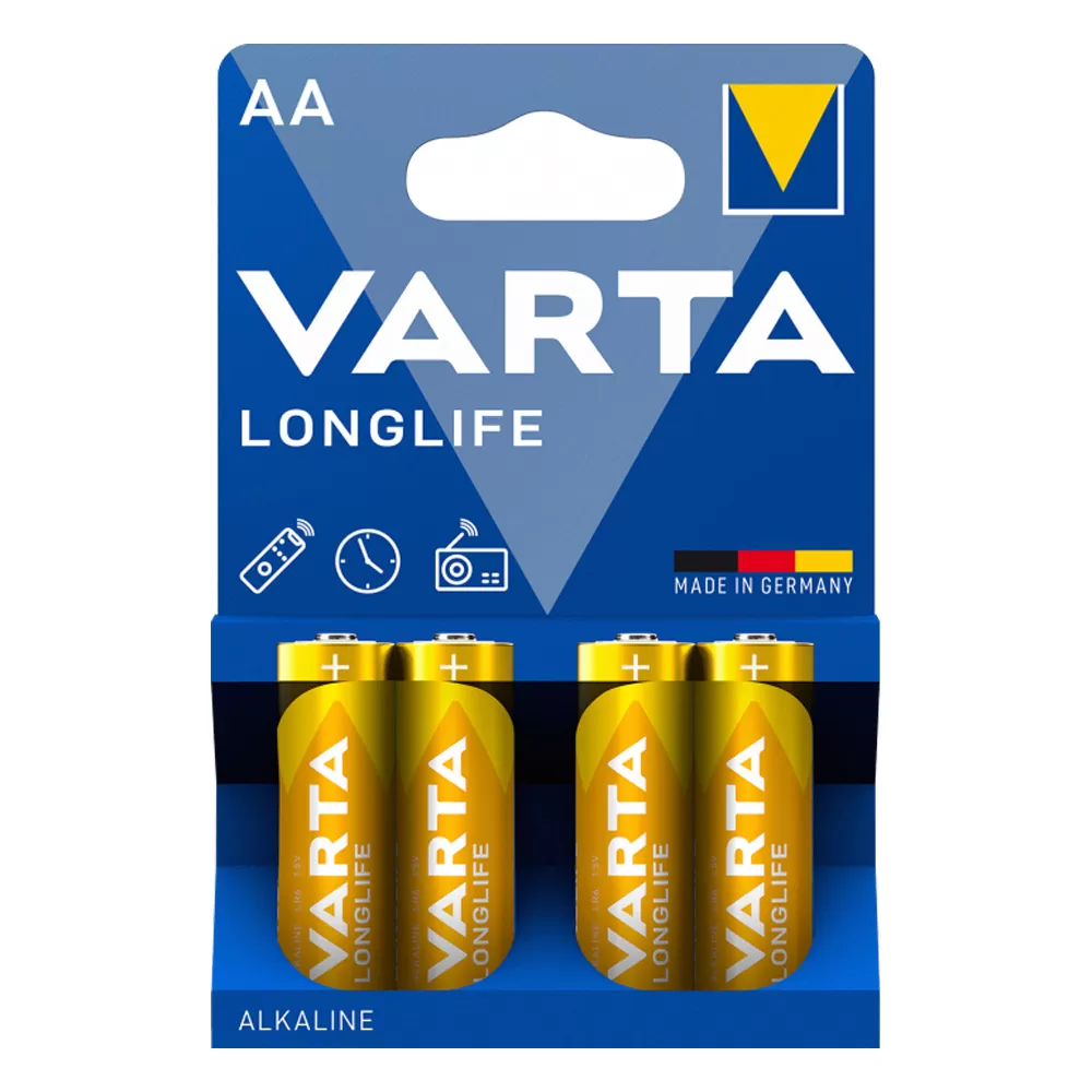 VARTA ΜΠΑΤΑΡΙΕΣ ΑΛΚΑΛΙΚΕΣ AA LR06 1.5V ALKALINE LONGLIFE 4106 4/BLISTER