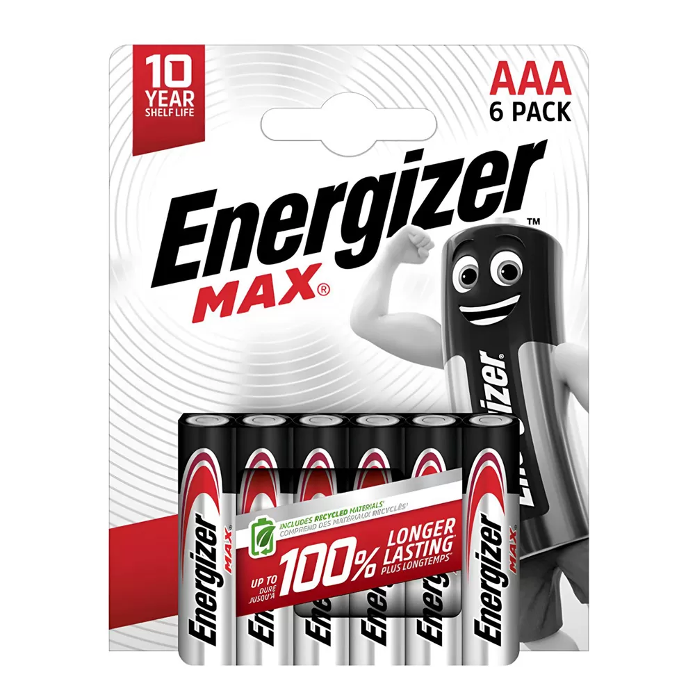 ENERGIZER ΜΠΑΤΑΡΙΕΣ ΑΛΚΑΛΙΚΕΣ AAA LR03 1.5V MAX 4/BLISTER