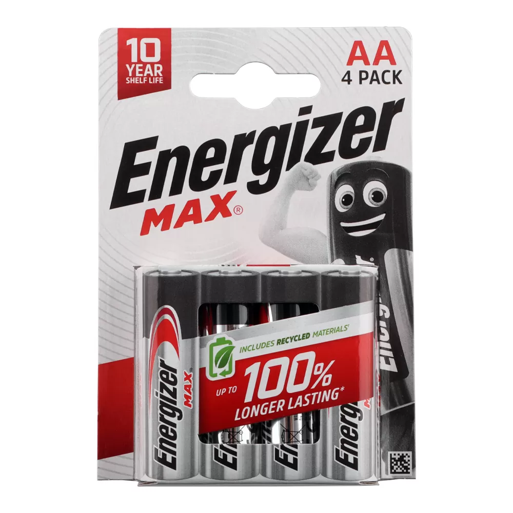 ENERGIZER ΜΠΑΤΑΡΙΕΣ ΑΛΚΑΛΙΚΕΣ AA LR06 1.5V MAX 4/BLISTER
