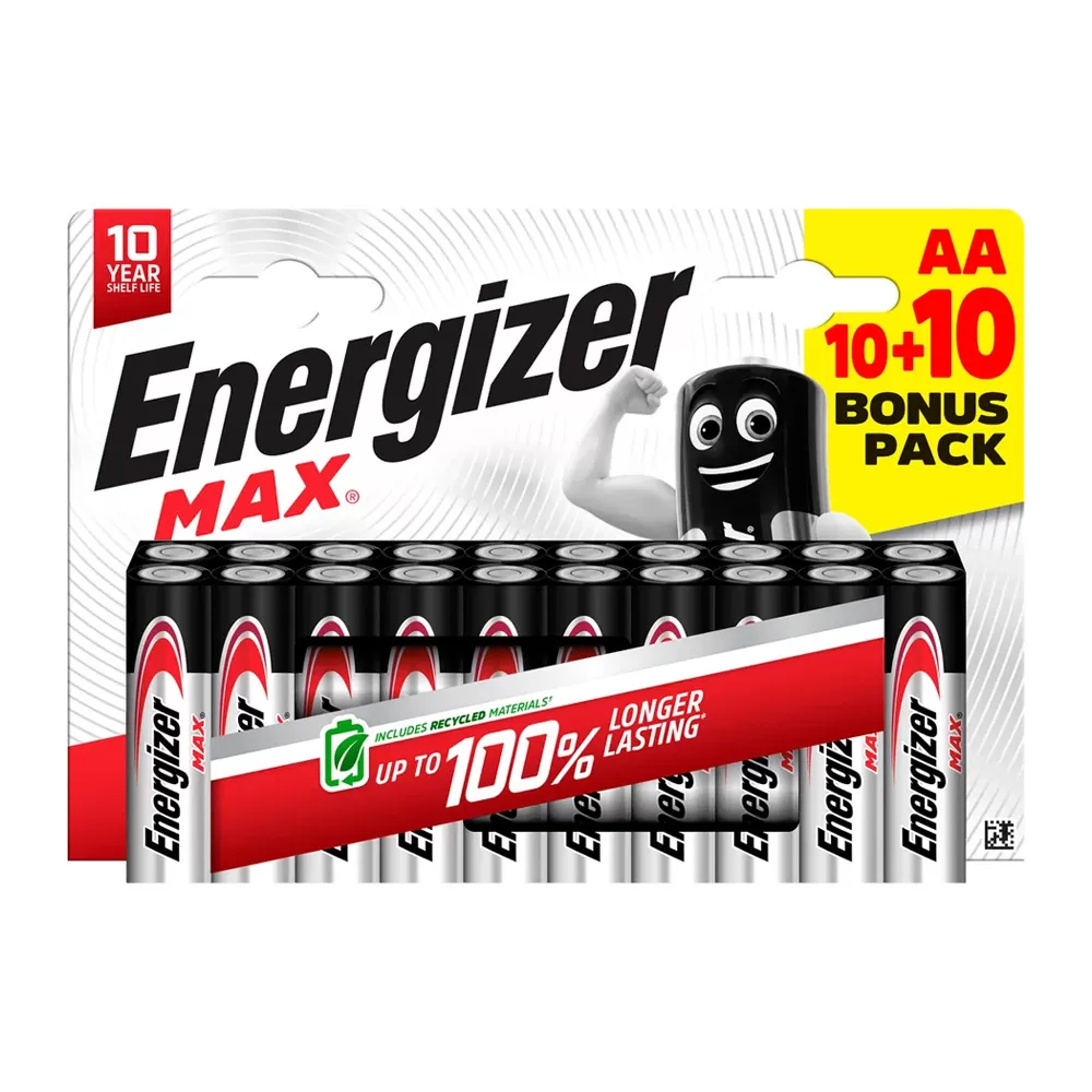 ENERGIZER ΜΠΑΤΑΡΙΕΣ ΑΛΚΑΛΙΚΕΣ AA LR06 1.5V MAX 20/BLISTER