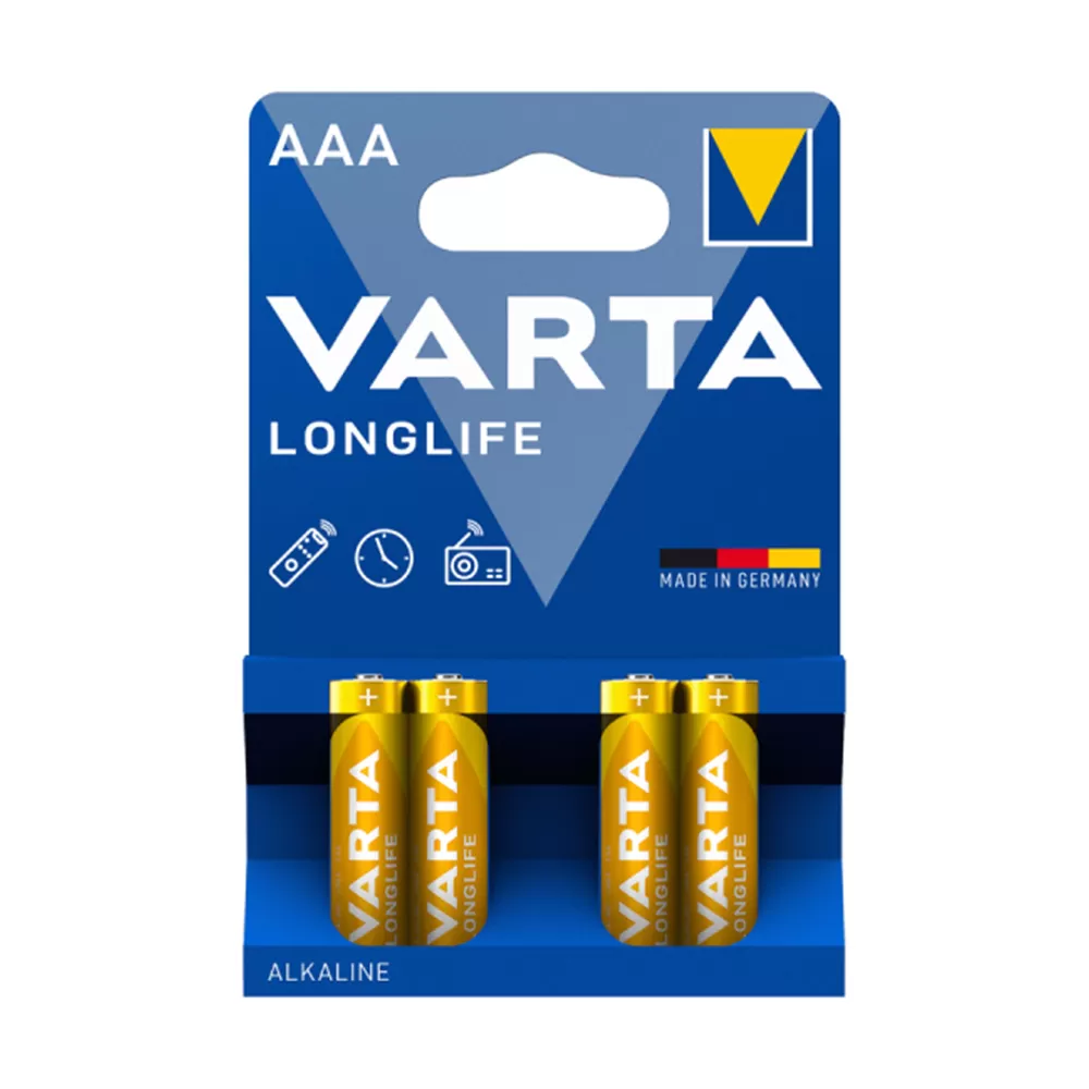 VARTA ΜΠΑΤΑΡΙΕΣ ΑΛΚΑΛΙΚΕΣ AAA LR03 1.5V ALKALINE LONGLIFE 4103 4/BLISTER