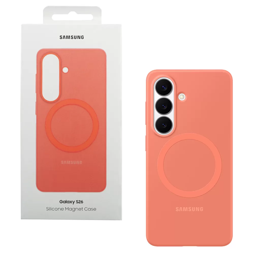 ΘΗΚΗ SAMSUNG S26 5G S942 SILICONE MAGNET COVER EF-ES942COEGWW CORAL RED PACKING OR
