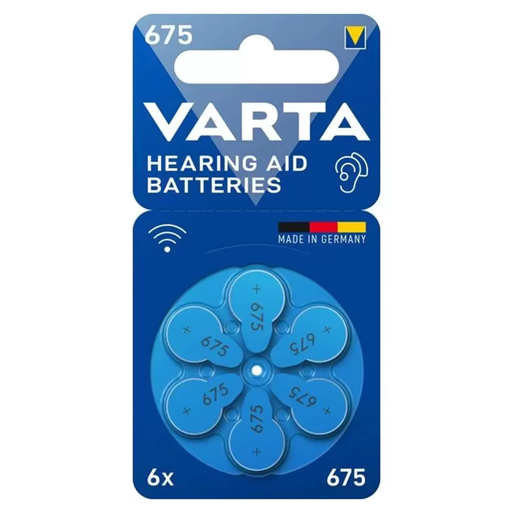 VARTA ΜΠΑΤΑΡΙΕΣ ΑΚΟΥΣΤΙΚΩΝ ΒΑΡΗΚΟΪΑΣ 675 PR675/PR44/ZA675 1.45V 650mAh 6/BLISTER
